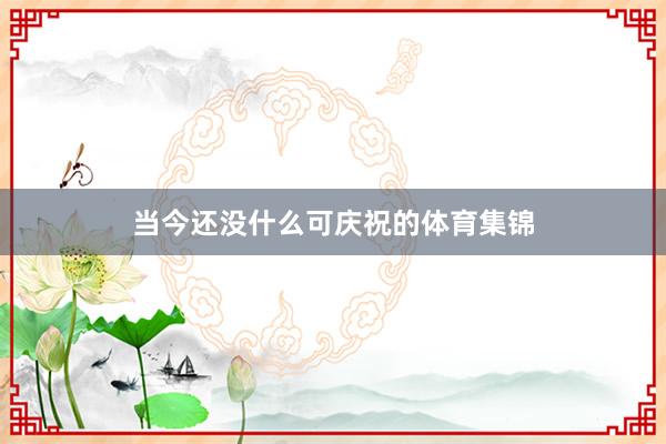 当今还没什么可庆祝的体育集锦