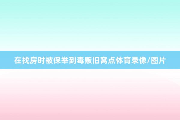 在找房时被保举到毒贩旧窝点体育录像/图片