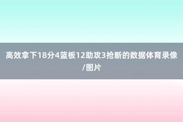 高效拿下18分4篮板12助攻3抢断的数据体育录像/图片