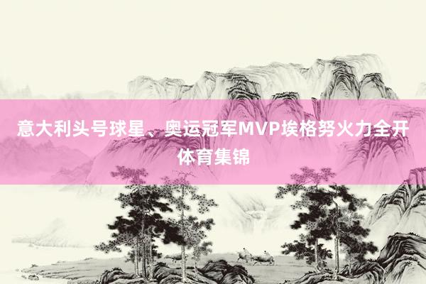 意大利头号球星、奥运冠军MVP埃格努火力全开体育集锦